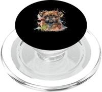 Colorido Arte de Acuarela de Bruselas Griffon PopSockets PopGrip para MagSafe