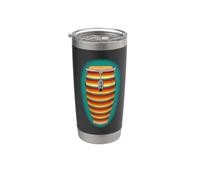 Colorido arte de batería Conga para los amantes de la música Vaso térmico de acero inoxidable de doble pared