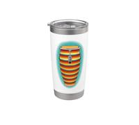 Colorido arte de batería Conga para los amantes de la música Vaso térmico de acero inoxidable de doble pared