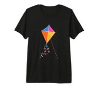 Colorido Arte de Dibujos Animados de Cometa Vol Camiseta Premium