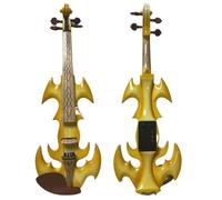 Colorido artístico Streamline 4/4 violín eléctrico violín electrónico(Color:Yellow)