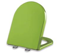 Colorido asiento de inodoro en forma de D en forma de D asiento de inodoro con tapa y asiento de inodoro en silencio, asiento de inodoro suave y cercano con bisagras de liberación rápida, bisagra