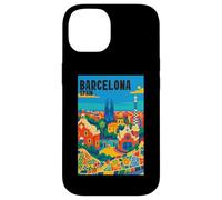 Colorido Barcelona España Parque Gaudí & Sagrada Familia Travel Carcasa para iPhone 14