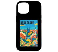 Colorido Barcelona España Parque Gaudí & Sagrada Familia Travel Carcasa para iPhone 15