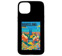 Colorido Barcelona España Parque Gaudí & Sagrada Familia Travel Carcasa para iPhone 15 Plus