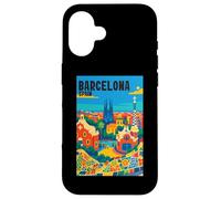 Colorido Barcelona España Parque Gaudí & Sagrada Familia Travel Carcasa para iPhone 16