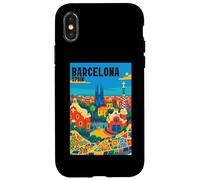 Colorido Barcelona España Parque Gaudí & Sagrada Familia Travel Carcasa para iPhone X/XS