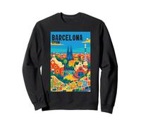 Colorido Barcelona España Parque Gaudí & Sagrada Familia Travel Sudadera