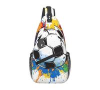 Colorido bolso cruzado de fútbol, mochila de viaje para hombre, mochila de senderismo