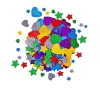Colorido brillante estrella corazón adhesivo espuma para scrapbooking diario teléfono tarjeta de cumpleaños crear decoración de cumpleaños