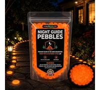 Colorido Brillo en la oscuridad piedra del jardín,Brillo en la oscuridad guijarros al aire libre guía de la noche, guijarros de la guía de la noche, brillante jardín piedras kit,decorac orange 600PCS