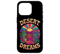 Colorido Cactus Psicodélico Desierto Sunset Dreams Carcasa para iPhone 16 Pro