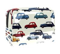 Colorido Cars on Road - Neceser para mujer, neceser de viaje, grande, de PVC, organizador con cremallera, multicolor, 18.5x7.5x13cm/7.3x3x5.1in, Neceser