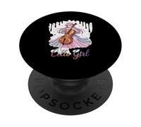 Colorido Cello Chica Anime Amante de la Música PopSockets PopGrip Adhesivo