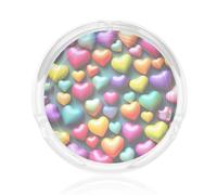 Colorido cenicero de cristal con corazones de arco iris, cenicero de cigarro, bonito cenicero para balcón al aire libre, decoración interior y exterior