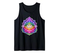 COLORIDO CHAKRAS Y FLORES DE LOTO YOGA MÍSTICO Camiseta sin Mangas