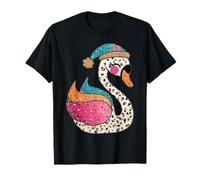Colorido Cisne Lindo con Sombrero Divertido Zoo Wildlife Camiseta