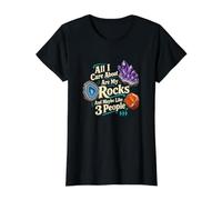 Colorido coleccionista de Rocas de geología Todo lo Que me Importa Son mis Camiseta gráfica económica, Mujer, Negro, XS