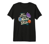 Colorido coleccionista de Rocas de geología Todo lo Que me Importa Son mis Camiseta Premium