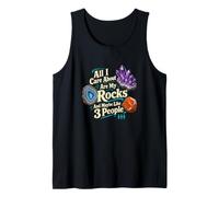 Colorido coleccionista de Rocas de geología Todo lo Que me Importa Son mis Camiseta sin Mangas