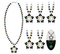 Colorido collar de estrella Rave Kandi elástico Y2K con cuentas de plástico con cierre de langosta, joyería rave, regalo de fiesta EDM para mujeres, amigos, fiesta de música, festival, disfraz Y2K
