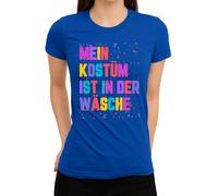 Colorido confeti corazón para carnaval y carnaval - Celebración del amor, fiesta de humor, camiseta de mujer, azul, S