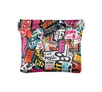 Colorido Cool Trend Graffiti - Monedero de piel para mujer, impermeable, bolsa de maquillaje para mujer, Graffiti colorido y moderno, 1 size