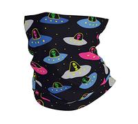 Colorido Cosmos Ovni Naves Espaciales Alienígenas Negras Cómodo Calentador De Cuello Antideslizante Polainas De Cuello Sombreros para Hombre Motocicleta Senderismo