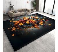 Colorido Cuadrado Alfombras Salon Grande Formas Geométricas Abstractas Alfombras de habitacion Moderna Pelo Corto para Salón Alfombra de Juegos Dormitorio Felpudo Entrada Casa 160x230 cm D-706