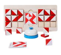 Colorido de madera Tangram - Mentalidad, bloques de construcción 3D, inteligencia, STEM, juguetes educativos, de madera de Tangram colorido, regalo educativo para niños a