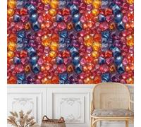 Colorido Diamante Papel Pintado Autoadhesivo 0.3x5 m Cristal Piedra Decorativo Muro Pegatina Impermeable Mate Papel Pared Grueso Fácil Limpiar Wallpaper para Dormitorio Salon Adhesivo Muebles