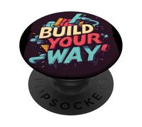 Colorido Discurso Construye tu Manera PopSockets PopGrip Adhesivo