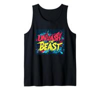 Colorido discurso de Unleash the Beast para adultos y niños Camiseta sin Mangas