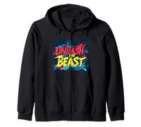 Colorido discurso de Unleash the Beast para adultos y niños Sudadera con Capucha