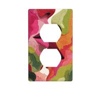 Colorido diseño abstracto de labios y lengua, cubierta decorativa para interruptor de luz, 1 banda, placa de pared para cocina, baño, tamaño 7 x 11,4 cm