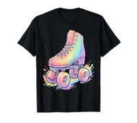 Colorido diseño artístico de Patines para los Amantes del Patinaje Camiseta