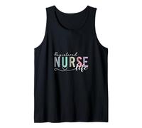 Colorido diseño de estampado de leopardo registrado Nurse Life Camiseta sin Mangas