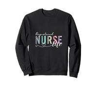 Colorido diseño de estampado de leopardo registrado Nurse Life Sudadera