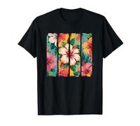 Colorido diseño de Flores Tropicales de Hibisco Camiseta