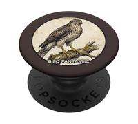 Colorido diseño Retro Americano de pájaro Goshawk PopSockets PopGrip Adhesivo
