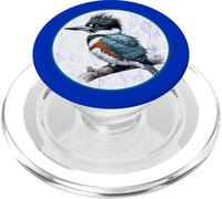 Colorido diseño Retro de martín Pescador con cinturón por Bird Fan PopSockets PopGrip para MagSafe