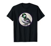 Colorido diseño retro de pájaros de cabeza de búho Camiseta