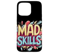 Colorido disfraz de habla de habilidades locas para niños y niñas Carcasa para iPhone 15 Pro Max