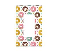 Colorido donuts A Wall Plate Covers 1 Gang Wall Plates Standard Size 11.2 cm x 6.9 cm, cubierta decorativa para interruptor de luz, cubierta de salida de placa de policarbonato termoplástico