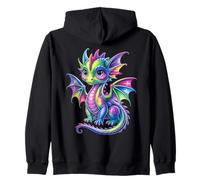 Colorido Dragón Bebé Lindo Bonito Cumpleaños Amante del Sudadera con Capucha