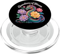 Colorido dragón Guardianes de la floración fantasía diseño Floral PopSockets PopGrip para MagSafe