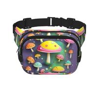 Colorido Dream - Riñonera moderna con diseño de hongos de ensueño, bolsa de mensajero unisex para viajes y deportes