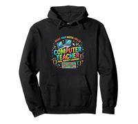 Colorido Educador Computadora Diseño de Apren Sudadera con Capucha