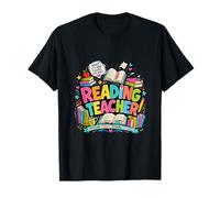 Colorido Educador de Lectura Diseño de Inspiración Literaria Camiseta
