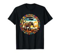 Colorido Elefante Tribal Africano PU Camiseta